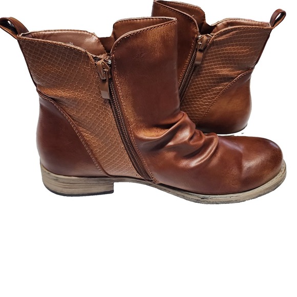 Corkys To Be Hones Brown Pull On Chelsea Ankle Boots Size 8 - Picture 11 of 12